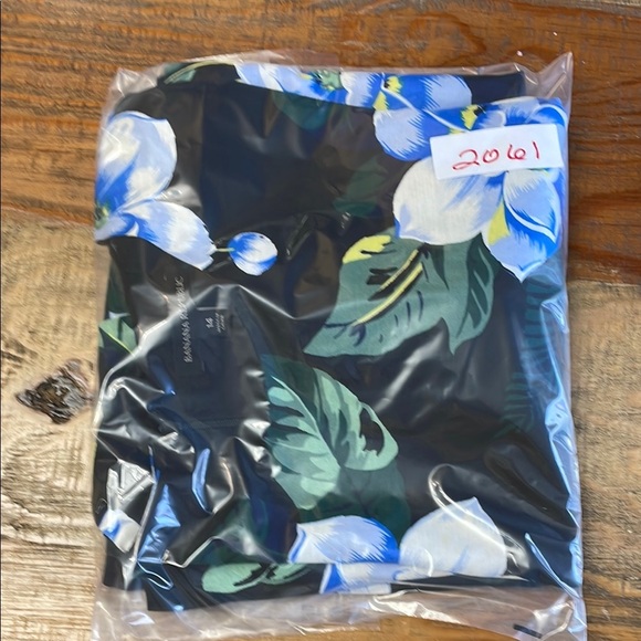 Banana Republic Tropical Floral Sheath Dress Size 14 Black Blue & Green Linen - Picture 11 of 11